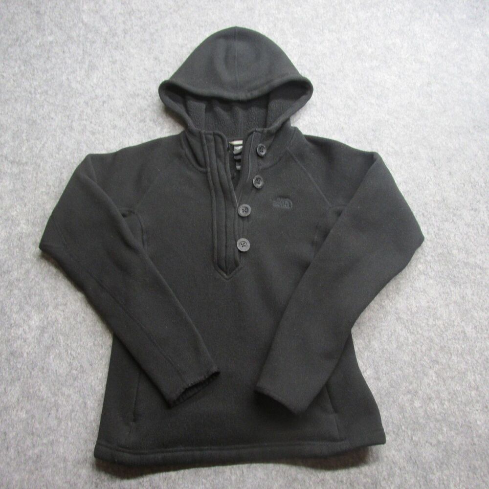 The North Face TNF 1/4 Button Fleece Hoodie Sweater Women's Size S